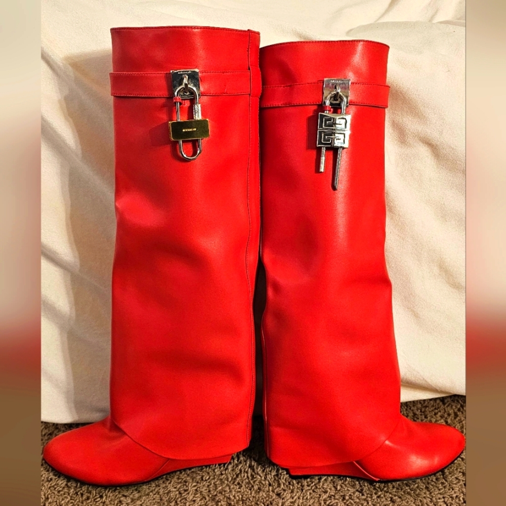 Givenchy tall red boots new